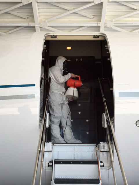 Aircraft fumigation in Sardinia